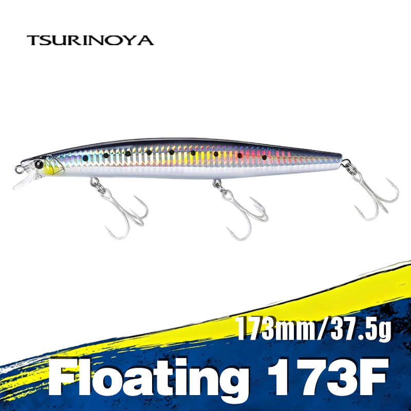 Fishing Lure Popper - Tsurinoya เบ็ดตกปลา173F เหยื่อล่อปลา173mm 37.5g, รอกตกปลาทะเลแข็งพลาสติกแข็งเกมใหญ่เหยื่อแข็ง