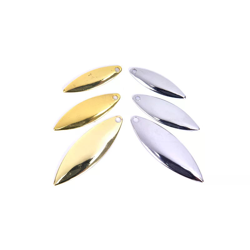Fishing Lure Blade Bait - ใบพัดวิลโลว์ 50 ชิ้น ผิวเรียบ สำหรับทำเหยื่อตกปลา DIY