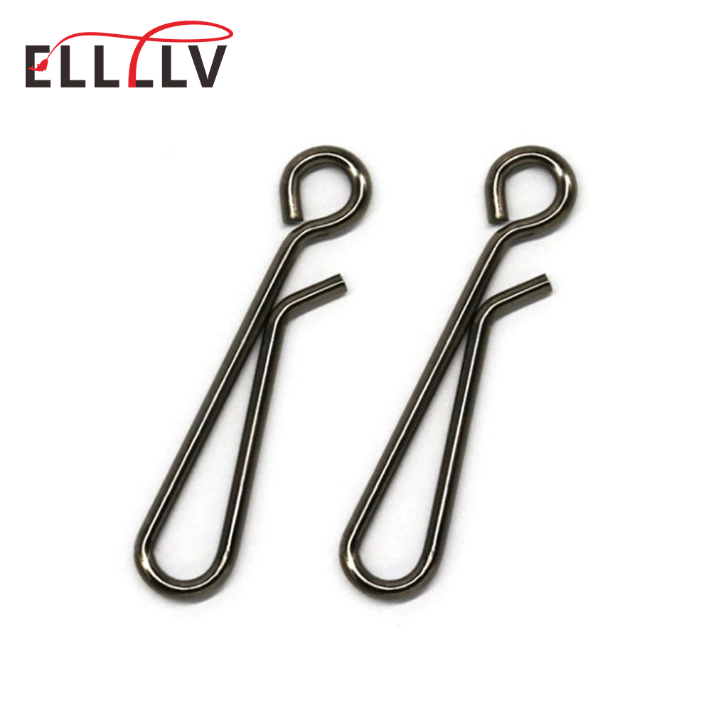 Fishing Lure Accessories - 100 ชิ้นตกปลาน้ําเค็มสแตนเลสเปิดตา Hangling Snap Quick Change