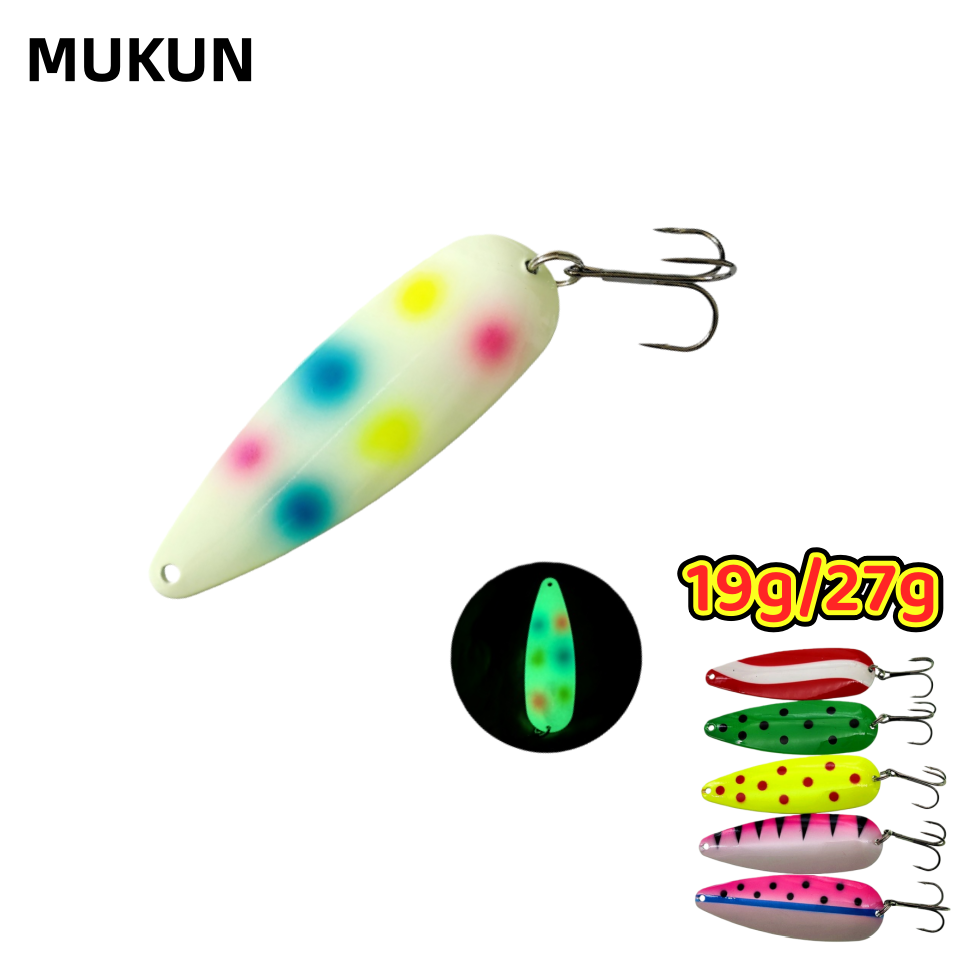 Fishing Lure Spinnerbait - เหยื่อปลอมโลหะ MUKUN แบบสปินเนอร์สปูน สำหรับตกปลาแบบทรอลลิ่ง น้ำหนัก 19