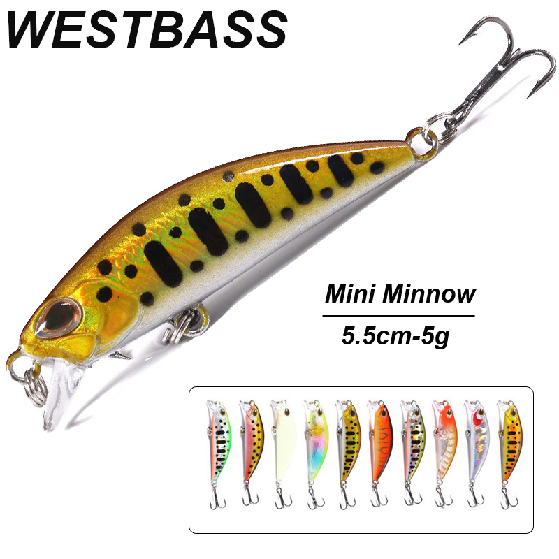 WESTBASS 1PX Micro Minnow Lure - Fishing Lure Crankbait บทวิจารณ์และราคา