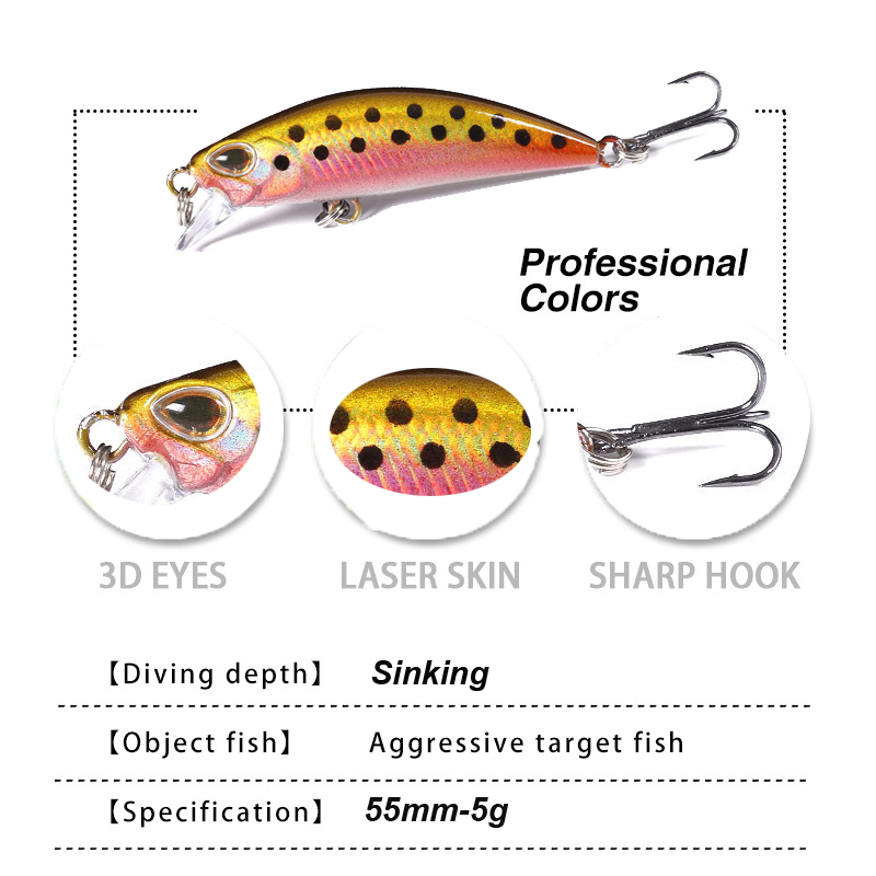 WESTBASS 1PX Micro Minnow Lure - Fishing Lure Crankbait บทวิจารณ์และราคา