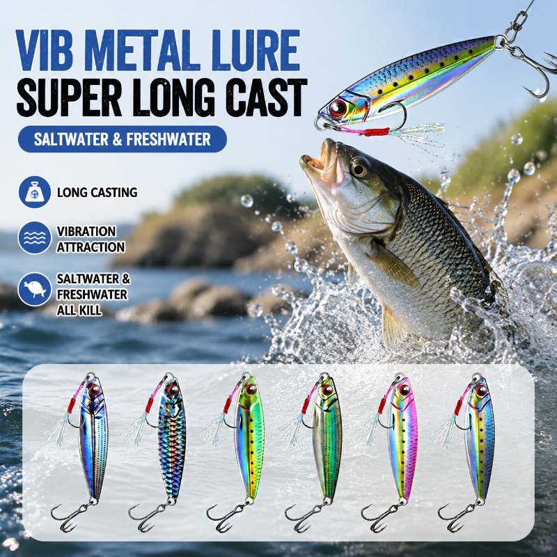 เหยื่อตกปลา VIB โลหะพิมพ์ 3 มิ - Fishing Lure Blade Bait บทวิจารณ์และราคา