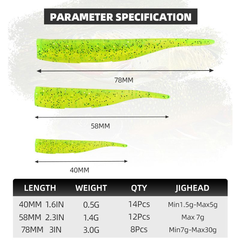 BLUX ใหม่ Dart Worm เหยื่ออ่อน - Fishing Lure Soft Plastic บทวิจารณ์และราคา