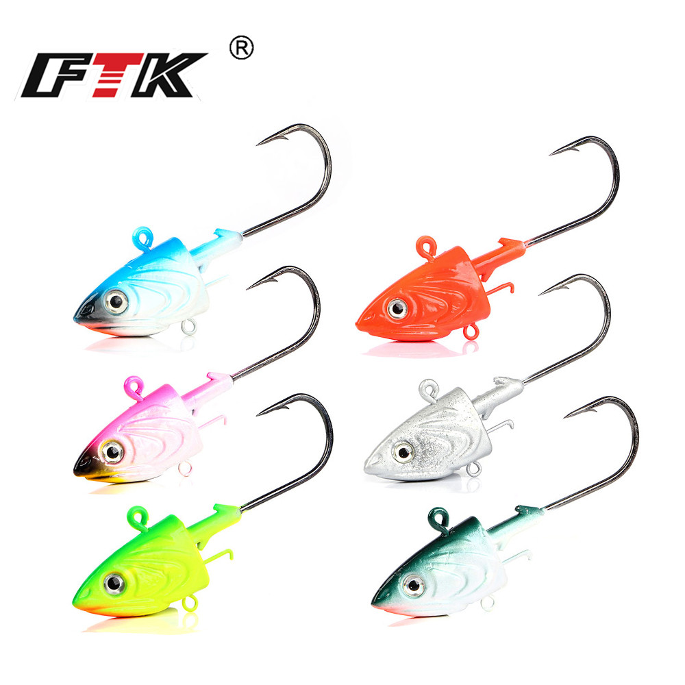 FTK 2PCS Jig Head ตะขอตกปลา 40 - Fishing Lure Soft Plastic บทวิจารณ์และราคา