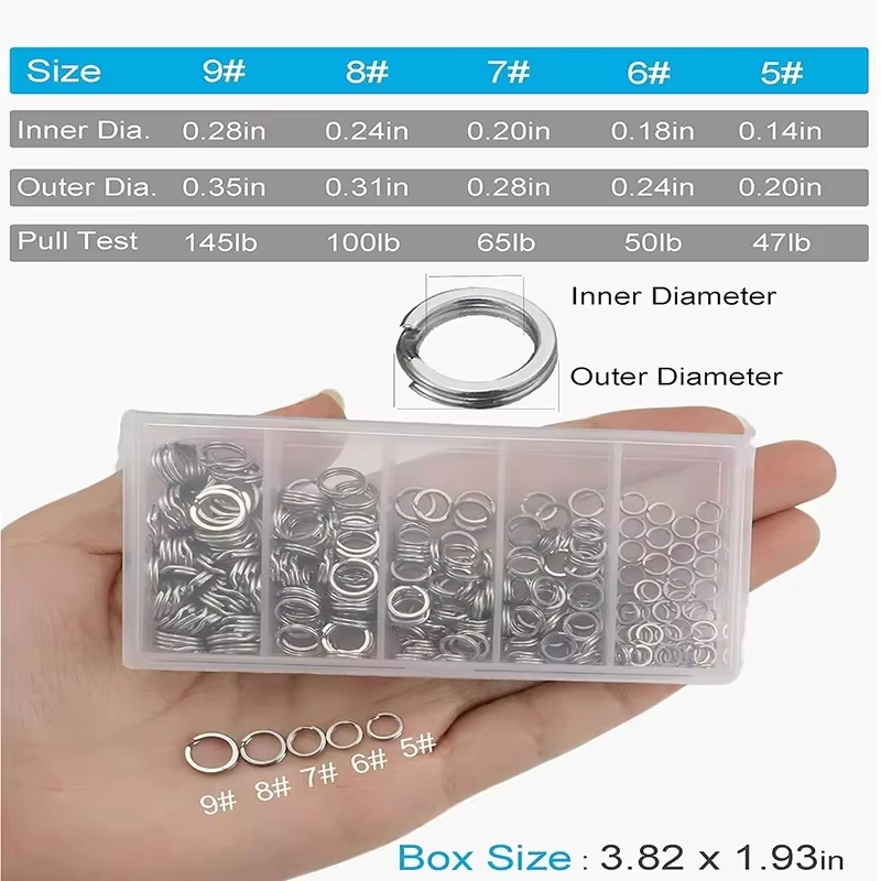 ห่วงเชื่อมต่อเหยื่อตกปลาสแตนเล - Fishing Lure Box บทวิจารณ์และราคา
