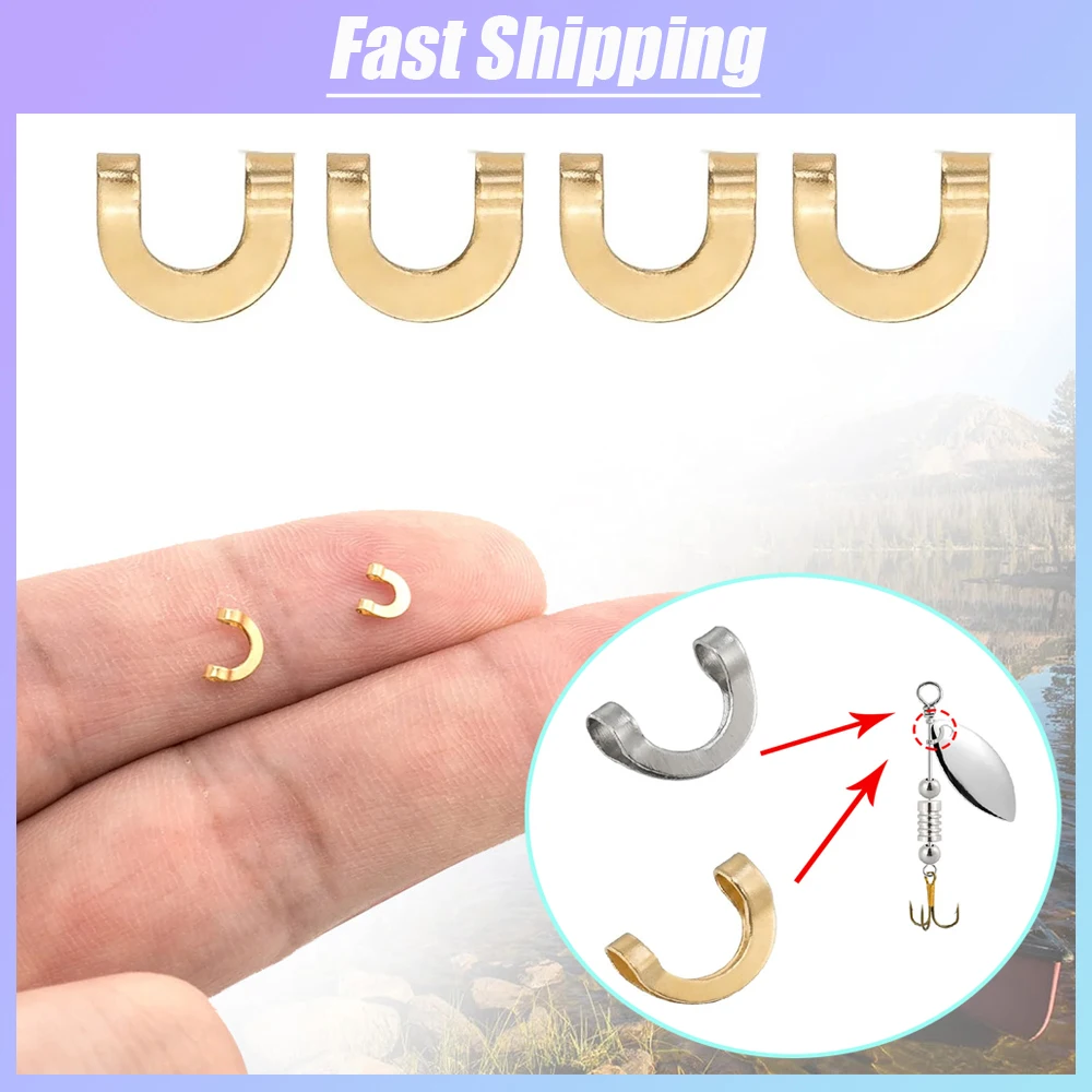 100 ชิ้นตกปลา U รูปคลิปคงที่ตก - Fishing Lure Spinnerbait บทวิจารณ์และราคา