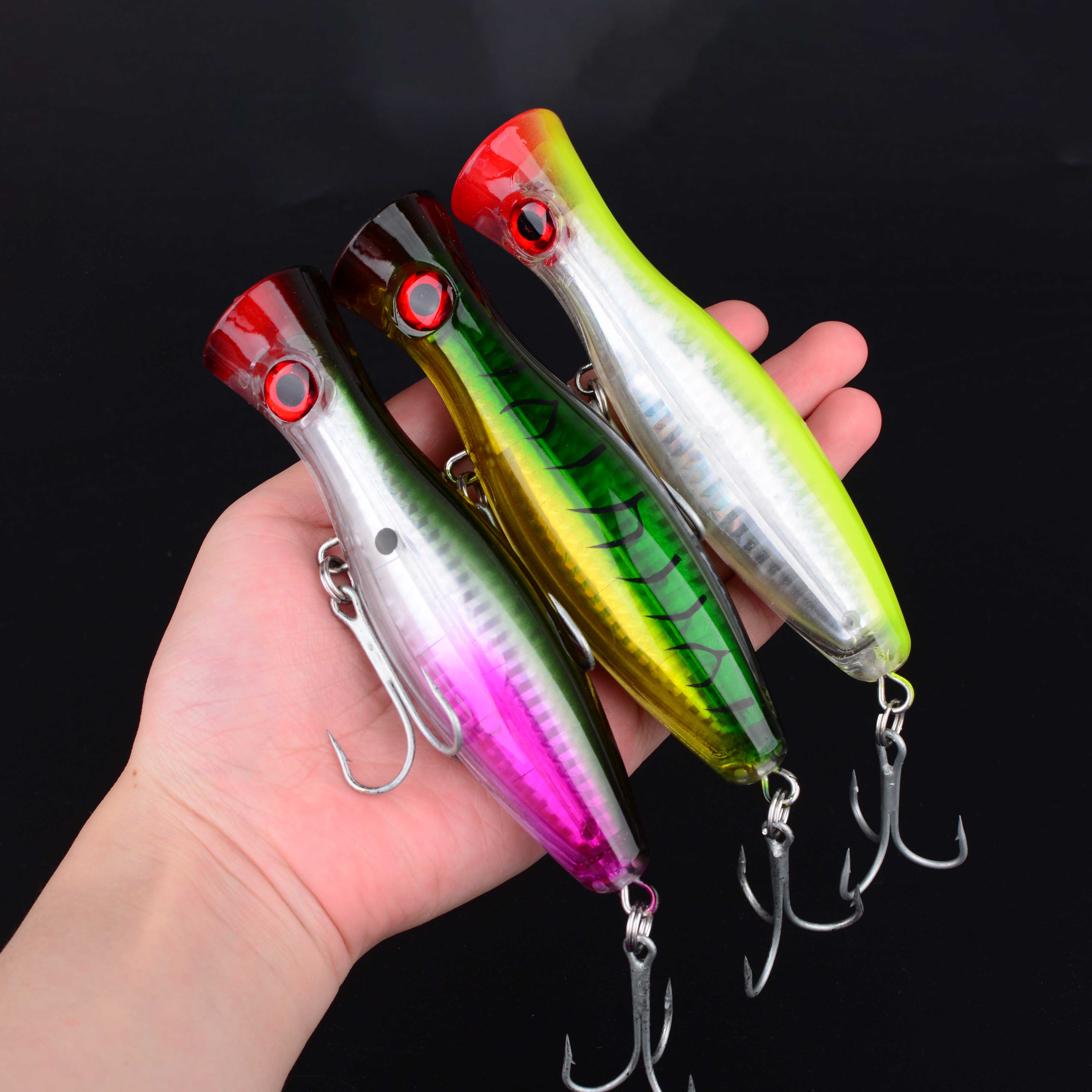 เหยื่อปลอมแบบลอยน้ำขนาดใหญ่ 13 - Fishing Lure Popper บทวิจารณ์และราคา